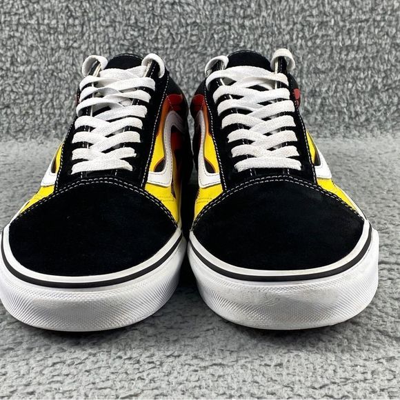 VANS FLAME OLD SKOOL SHOES MANS 11.5 PRINTS LACE UP MULTI COLOR SUEDE SNEAKERS - Picture 3 of 16